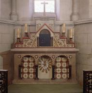 Autel, retable : autel secondaire du Sacré-Cœur